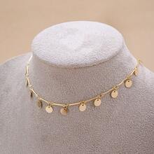Choker With Small Medals, Plated In 18k Gold. - Multicolor - Ver 2