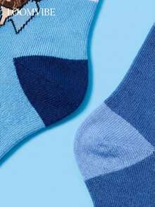 Unisex 2 Packs Fun Ocean & Island-Themed Viral Knee-High Socks: Blobfish/Morning Vibes + Surfing/Island Elements | Sweat-Absorbent & Odor-Resistant, Soft & Playful! Ideal Gift For Ocean & Summer Lovers – Perfect For Daily Casual/Themed Events - Multicolor - View 7