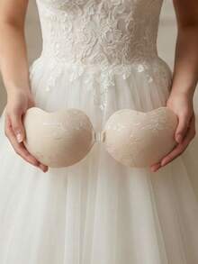 蕾丝隐形聚拢文胸，婚纱文胸，可重复使用的无肩带聚拢文胸，女士隐形文胸，适合露背和无肩带连衣裙，聚拢式文胸。 - 彩色 - 查看 14