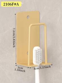 1/2 piezas Soporte de pared para cepillo de dientes eléctrico, organizador de almacenamiento de baño, adecuado para uso doméstico para guardar cepillo de dientes, soporte de cepillo de dientes, soporte de afeitadora, decoración de baño del hogar - Multicolor - Ver 16