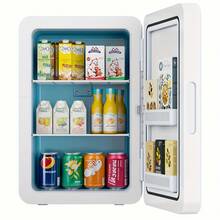 Advwin 22L Mini Fridge For Bedroom, 12v DC Portable Cooler & Warmer, Mini Refrigerator With Glass Front, For Car Office Desk & Dorm Room Food Beverage Skincare Makeup - US A Type Plug(110-127V) - View 12