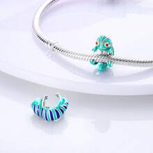 1pc Silver Color Cubic Zirconia Cute Animal Themed Frog Dragon Rabbit Cat Tiger Dog Bead Charm For 3mm Bracelet Necklace Great Addition Diy Bead Pendant Super Value Ideal For Versatile Whimsical & Playful Design For Gifts Daily Wear Holiday Presents & Pet Celebration Events - Silver - View 5