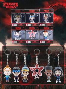 Móc khóa chính thức Stranger Things của Netflix (1 chiếc) - Mặt dây chuyền hình nhân vật 3D bằng xốp & Móc khóa trang trí có khóa kéo Phụ kiện ba lô Quà tặng sưu tầm - Max, Eleven, Dustin, Demogorgon, Lucas, Eddie - Nhiều màu - Xem 2