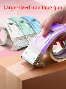 CUTTRSZE 1pc 6cm Tape Cutter Metal Packaging Tape Dispenser, Suitable For Home, Warehouse, Back To School, School Supplies, Office And Study Supplies/Tape - Multicolor - View 1