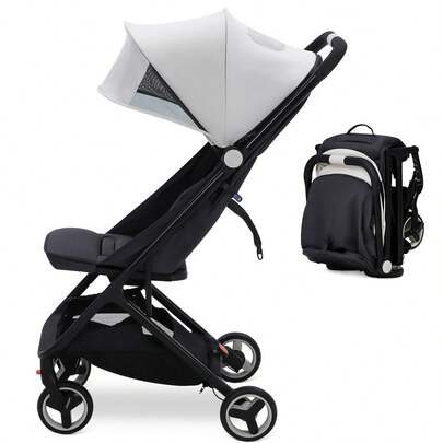 Dragonpad Lightweight Baby Stroller With Adjustable Canopy/Footrest/Backrest, Compact Umbrella Stroller, One-Hand Folding Newborn Infant Stroller For Airplane Friendly
