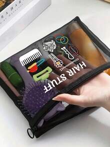 这款“发饰”网眼化妆包饰有发饰图案，多功能化妆包，可收纳发夹、发带等，红色气垫设计，便携易收纳，可作化妆包、护肤包、旅行必备、宿舍用品、新娘礼物、母亲节礼物、生日礼物等。它集化妆收纳、洗漱包、化妆袋、洗漱包、旅行包、度假必备、女性旅行礼物等功能于一体。 - 彩色 - 查看 6