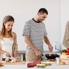 304 Stainless Steel Reusable Frying Tongs, Cooking & Baking Kitchen Tool Set, Frying Accessories Tool Kit - Silver - View 2