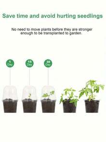 12pcs/30pcs Seedling Trays With Adjustable Humidity Lids - Multicolor - View 4