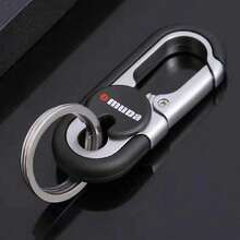 1个不锈钢钥匙链，创意汽车钥匙配件，双环钥匙扣，防丢钥匙链，通用汽车钥匙圈吊坠 - A - 查看 13