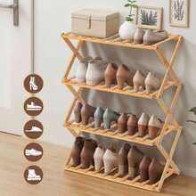 Rastrelliere per scarpe pieghevoli - Beige - Visualizzare 9