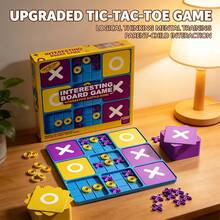 升级版井字棋游戏 - 适合男士、女士和家庭的策略棋盘游戏 | Xs 对 O' 策略棋盘游戏，适合聚会、旅行、生日礼物 - 彩色 - 查看 3