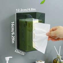 1pc Easy-Install Wall-Mounted Paper Towel Dispenser - Punch-Free, Versatile Holder For Kitchen & Bathroom Tissue - Convenient, Space-Saving Design - Multicolor - View 12
