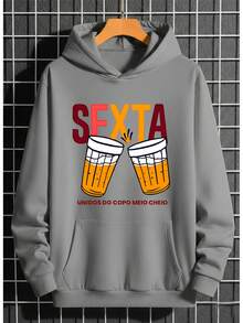 Moletom Premium canguru irverno Unidos do Copo Meio Cheio 2026 - Cinza - Visão 1