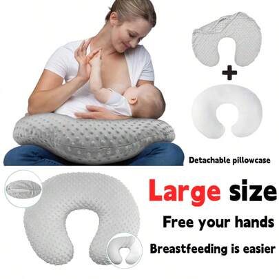 Gối cho con bú cỡ lớn – Gối hỗ trợ cho con bú mềm mại và thoải mái, vỏ gối có thể tháo rời và giặt được, phù hợp cho cả bé trai và bé gái.