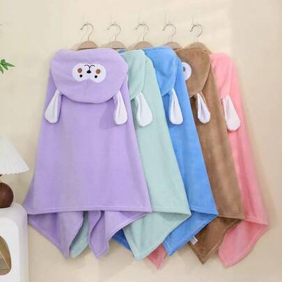 Cute Cartoon Bath Towel, Super Soft & Absorbent, Quick Dry, Thick Coral Fleece, Non-Shedding