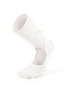 1 Pair,Open-Heel Pilates Socks With Drawstring Bow - Non-Slip Ribbed Yoga Socks For Barre & Dance - Multicolor - View 13