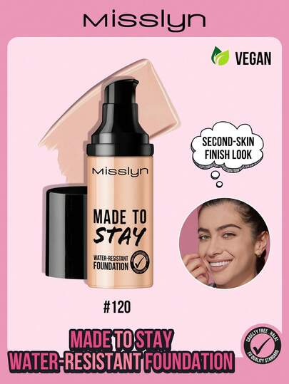 Misslyn This Waterproof Foundation Is Long-Lasting And Transfer-Resistant, Providing Even Coverage, Waterproof And Smudge-Proof. With A Smooth Texture, Strong Concealing Power, And Nourishing For The Skin. It Is A Brand Beauty Product And A Facial Makeup Item Suitable For Women And Girls. An Ideal Choice For Winter, As Well As A Perfect Interpretation Of The Y2K Style, Fashionable And Versatile. Suitable For Birthdays, Valentine's Day, Parties, New Year's And Various Occasions. The Colors Are Versatile, Cruelty-Free And Vegan.