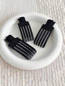 2/1个女士发夹。简约树脂材质，6齿和3齿高冠发夹，打造蓬松刘海发型，增加发根蓬松度，美发造型工具，美发造型套装 - 彩色 - 查看 16