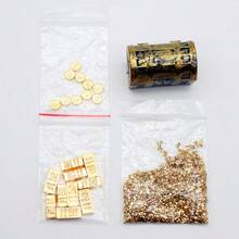 娃娃屋迷你金币和金条宝藏，珠宝盒娃娃屋配件装饰 - 彩色 - 查看 9