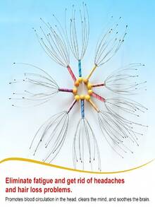 1pc Octopus Head Massager, 12 Tentacle Scalp Massage Tool, Fun Relaxation Gift, Soul Extractor, Head Scratcher, Unisex Stress Relief Massager - Multicolor - View 1