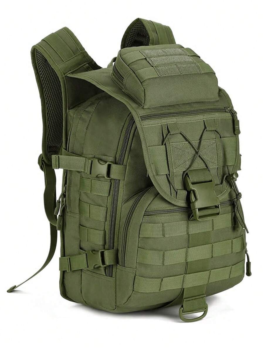 Heavy-Duty 35L Military Tactical Backpack For Outdoor Hiking, Large Capacity Tactical Backpack - Army Green - View 1