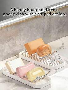 Modern Wave Design Soap Rack – Stainless Steel Bar Soap Holder With Removable Drain Tray, Keeps Soap Dry And Clean, Ideal For Bathroom And Kitchen Sinks - A - View 11