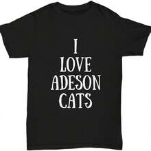 Camiseta del gato Adeson, divertida camiseta de broma para regalo - Negro 4 - Ver 1