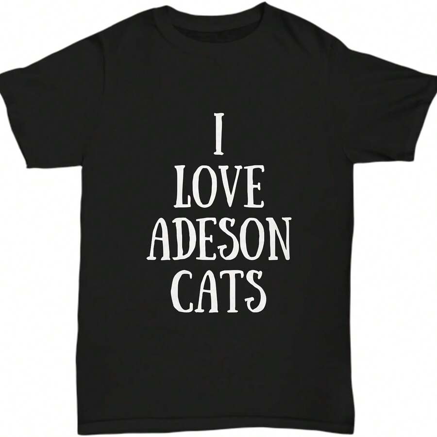 Camiseta del gato Adeson, divertida camiseta de broma para regalo - Negro 4 - Ver 1