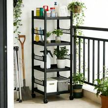 4-Tier Heavy Duty Retail Display Rack, Large Capacity Shelving With Wheels And Hooks, Multipurpose Portable Storage Unit, Pegboard Top Design, Home Storage Rack, Freestanding Display And Organization Solution For Grocery Stores, Convenience Stores, Warehouses, Kitchens, Garages, Black Bathroom Accessories - Black - View 11