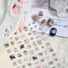Tomoni Embossed Nail Stickers, Popular Cute Nail Decals, Japanese Cartoon Style Wholesale - Rabbit Cat Nail Art Stickers - View 13