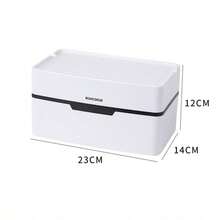 Suporte para Papel Higiênico Montado na Parede, À Prova d'Água, sem Furos, para Armazenamento de Papel Higiênico no Banheiro - Branco - Visão 10