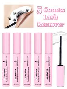 1/3/5pcs, 5ml Eyelash Cluster Makeup Remover, Home Use Eyelash Extension Remover, Eyelash Cluster DIY Eyelash Extension Remover, Eyelash Makeup Remover - Baby Pink - View 1