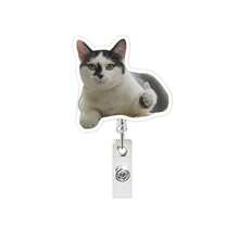 1pc Cute Cat Expression Abstract Acrylic Retractable Badge Reel Clip, Suitable For Nurses, Doctors, Volunteers, Teachers, Office Workers, ID Holders, Medical Personnel Badge Accessories, Retractable Lanyard Clip - A - View 13
