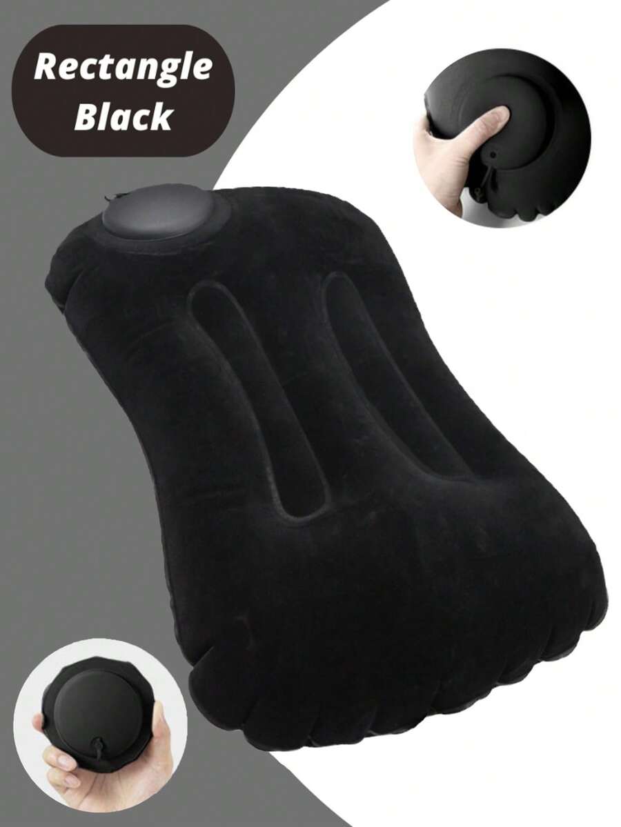 Almohada inflable de tela portátil, almohada de cama ligera, almohada inflable plegable, almohada de viaje, almohada de camping, almohada de escritorio de oficina, mochila de viaje, equipo esencial de camping y senderismo, accesorios de camping, equipo de camping