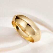 1pc Geometric Arc Design Exaggerated Bangle, Casual Vacation Versatile Plain Bracelet For Women - Simple Bracelet - View 10