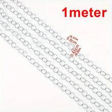 1米不锈钢压花圆椭圆链，适合DIY手链、项链、珠宝制作 - 不銹鋼鏈條 - 查看 14