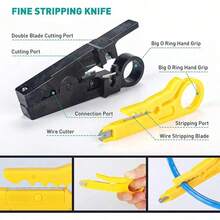 Kit Crimpadora RJ45 Ponchadora Cable Redes 14 Piezas - por defecto - Ver 7