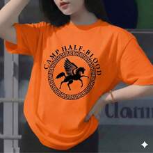 Camp Half-Blood The Percy T-Shirt For Men And Women In Premium Cotton - Orange - View 1