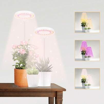 48pcs Full Spectrum LED Plant Growth Light, 5-Level Brightness Adjustable, With 4/8/12/18H Auto Timer, Adjustable Telescopic Lamp Arm (7~17.6in), Suitable For Indoor Potted Plants When Lacking Sunlight