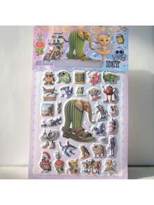 Serie "Clásicos de Montañas y Mares" Pegatinas 3D de burbujas de lámina de colores, manualidades DIY para tazas, cuadernos, equipaje, decoraciones de fiesta de cumpleaños, álbumes de recortes, patinetas, teléfonos - Multicolor - Ver 18