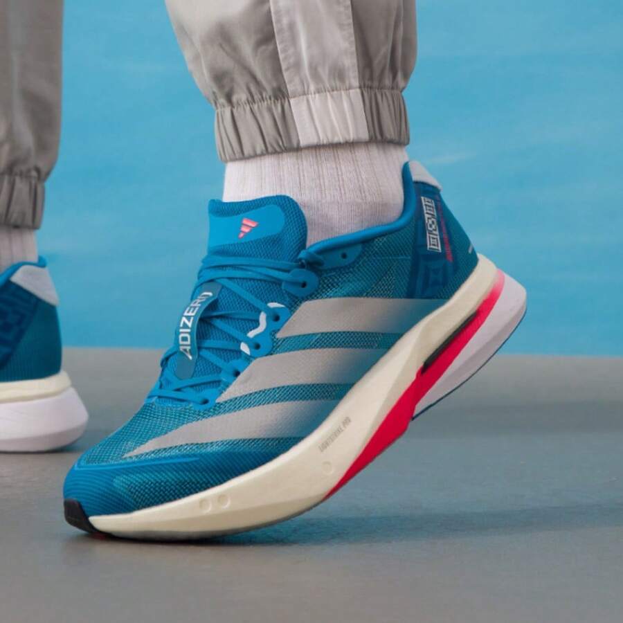 Adidas ADIZERO BOSTON 13 M運動鞋男低幫緩震跑步鞋 - 藍色/銀色 - 查看 1