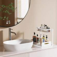 1 件厨房收纳架，多层收纳，可存放调味料、罐头食品和其他厨房用具，充分利用橱柜垂直空间，适用于厨房橱柜和台面，可整理瓶瓶罐罐和杂物，尤其适合厨房空间有限且物品杂乱的家庭。 - 彩色 - 查看 13