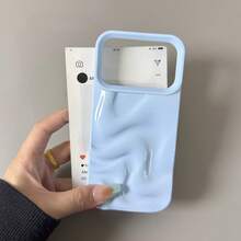 Ốp lưng điện thoại màu xanh da trời nhạt họa tiết lượn sóng 3D tối giản mới, tương thích với iPhone 17 Pro Max/17 Pro/17/16 Pro Max/16/16 Pro/16 Plus/15/15 Pro Max/15 Pro/15 Plus/11/12/13/14 Pro Max/13 Pro/13 Pro Max/14 Pro/14 Pro Max, kiểu dáng mềm mại, sáng tạo. - Màu xanh nhạt - Xem 3