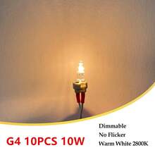 10 Uds G4 12V10W 20W bombillasógenas ecológicas cápsula bombillas de lámpara LED cuentas insertadas lámpara de cristal bombillaógena al por mayor CVGO - G4 10 piezas 10 W - Ver 2