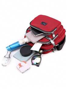 Fashionable Small Bag, Multi-Layered, Women's Crossbody Bag, Simple And Lightweight, Change Purse, Mobile Phone Crossbody Bag, Waterproof, Large Capacity, Nylon. - Multicolor - View 3