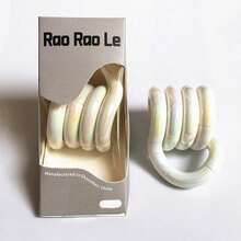 Quiet Twisty Fidget Toys – Squeeze,Multiple Shapes, Twist Freely, Smooth Fun Hand Exercise,Plated Fidget Toy To Reduce Stress,The Magical Fidget Toy With Infinite Shapes - 彩色乳白色(附包裝盒) - 查看 2