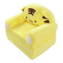 zxSofa para Niños Lindo sofa Pble de Dibuos dos para Niños Pequeños para Tomar una Siesta Leer ugar Cama Suave y Transpirable para Niños Pequeños consofa cama - Amarillo - Ver 3