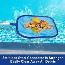 Red Para Limpiar Alberca Red Desnatador Piscina Kit Limpieza Alberca Con Poste Desmontable Telescópica Malla Fina Skimmer Net Recogehojas De Piscina Para Removing Inground Above Ground Pool And Spa - por defecto - Ver 2