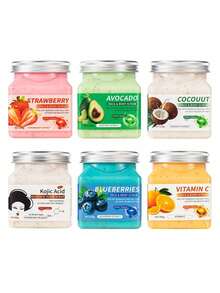Multi-Flavor Body And Face Exfoliating Scrub, Removes Calluses And Keratosis, Full Body Cleansing And Brightening, Micro-Particles Provide Deep Cleansing, Suitable For Daily Skincare/SPA Use - Rose - 查看 5