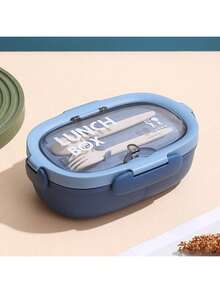 Bộ hộp cơm trưa nhựa một lớp kèm cốc nước cho học sinh, hộp đựng thức ăn đa năng tiện dụng khi đi du lịch ngoài trời. - Nhiều màu - Xem 13